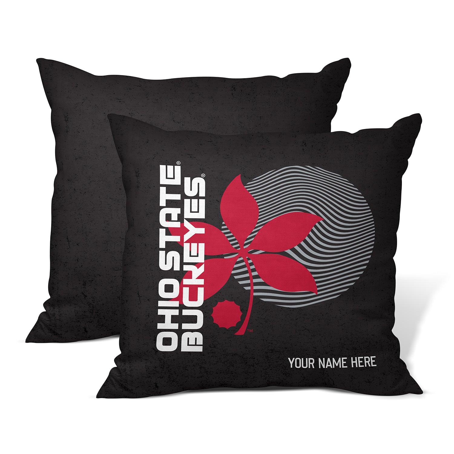 Pixsona Throw Pillows Licensed Ohio State Buckeye Leaf Throw Pillow | Personalized | Custom