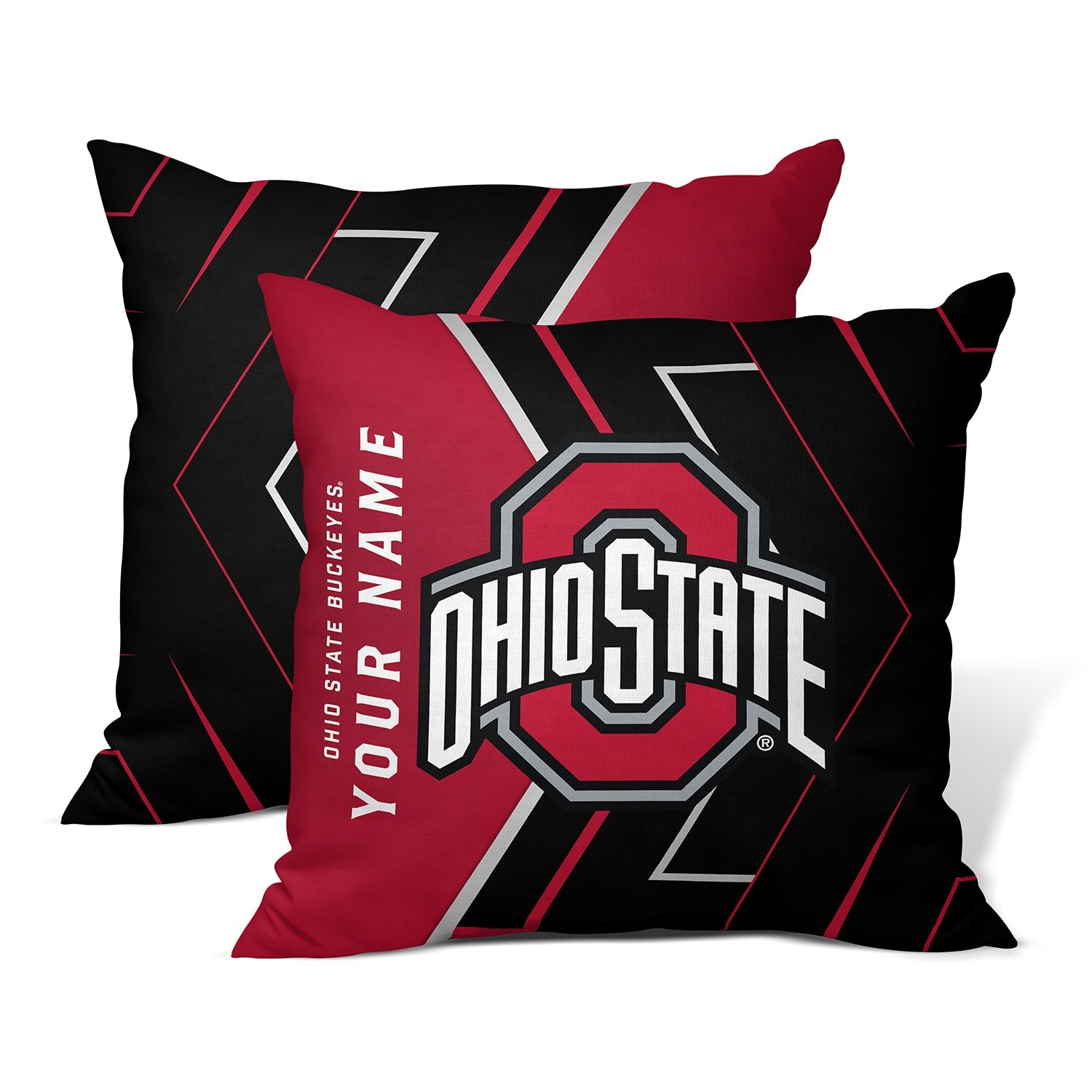 Pixsona Throw Pillows Licensed Ohio State Buckeyes Glow Throw Pillow | Personalized | Custom