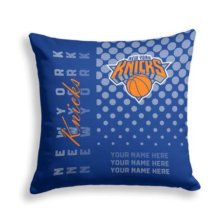 Pixsona New York Knicks Halftone Throw Pillow | Personalized | Custom