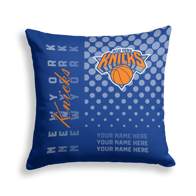 Pixsona New York Knicks Halftone Throw Pillow | Personalized | Custom