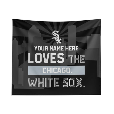 Pixsona Chicago White Sox Skyline Tapestry | Personalized | Custom