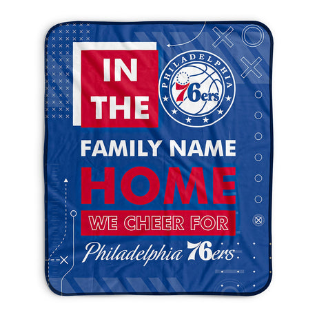 Pixsona Philadelphia 76ers Cheer Pixel Fleece Blanket | Personalized | Custom