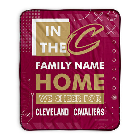 Pixsona Cleveland Cavaliers Cheer Pixel Fleece Blanket | Personalized | Custom