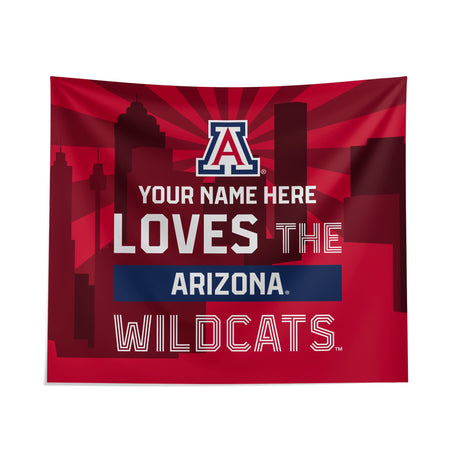 Pixsona Arizona Wildcats Skyline Tapestry | Personalized | Custom