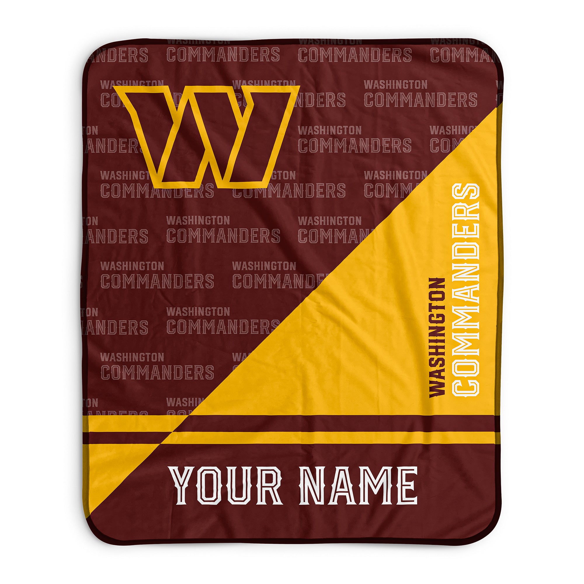 Pixsona Washington Commanders Split Pixel Fleece Blanket | Personalized | Custom
