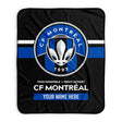 Pixsona CF Montreal Stripes Pixel Fleece Blanket | Personalized | Custom