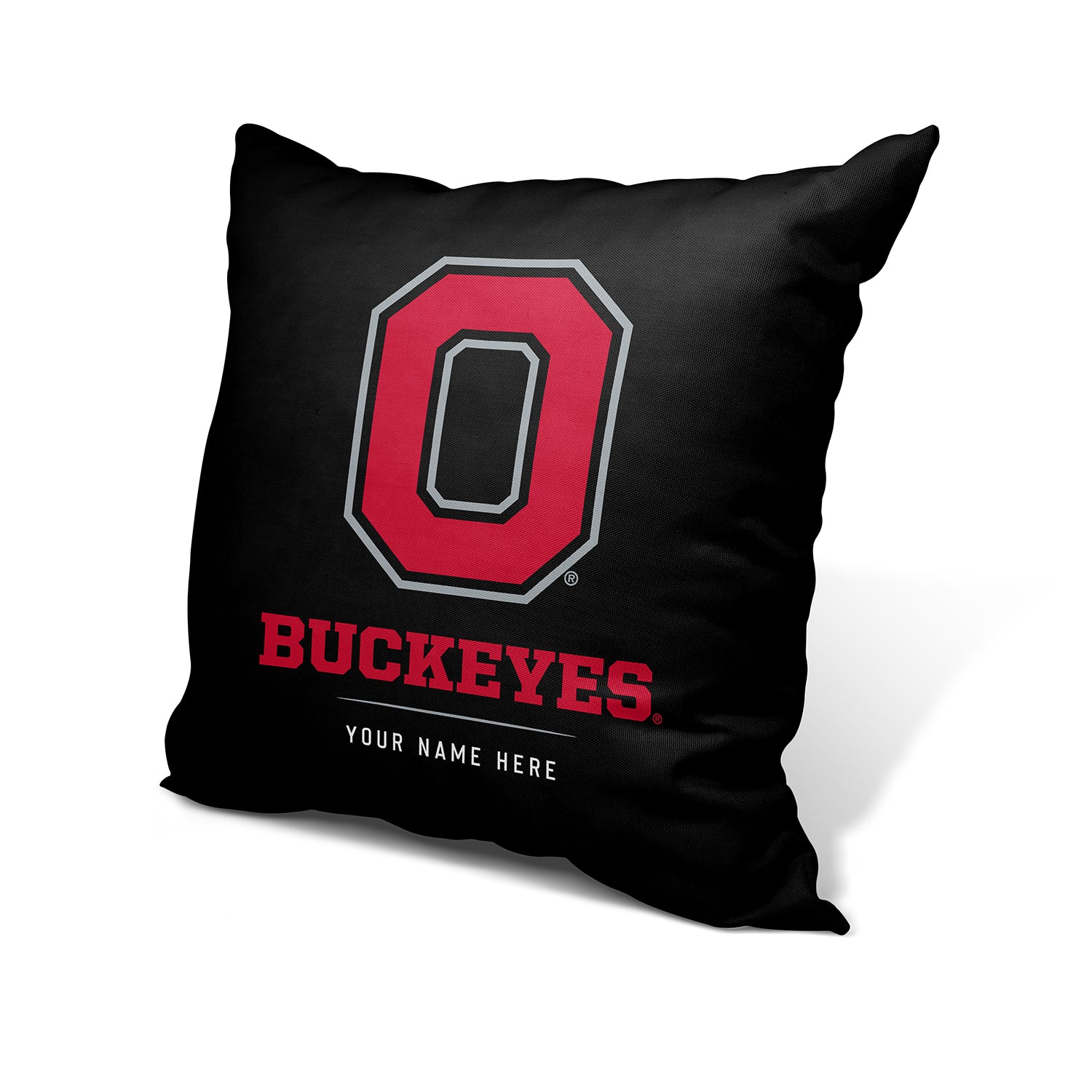 Pixsona Throw Pillows Licensed Ohio State Buckeyes Block Throw Pillow | Personalized | Custom