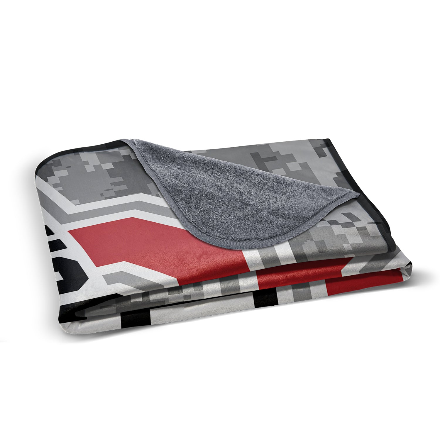 Pixsona Pixel Fleece Blankets Ohio State Buckeye Camo Pixel Fleece Blanket | Personalized | Custom