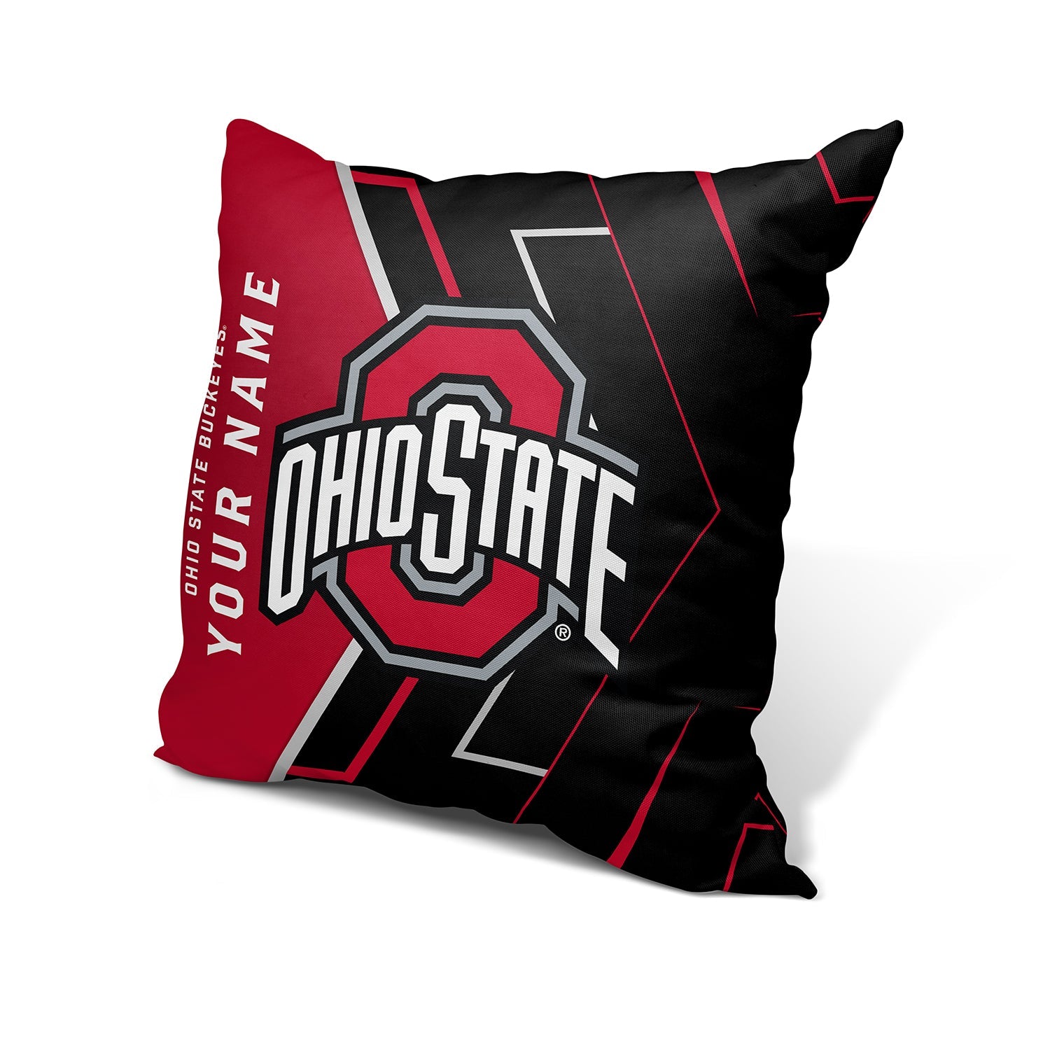 Pixsona Throw Pillows Licensed Ohio State Buckeyes Glow Throw Pillow | Personalized | Custom