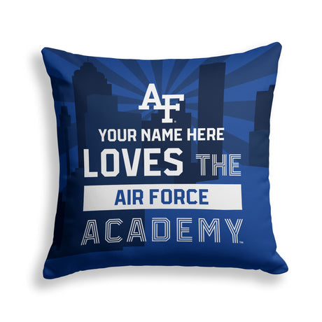 Pixsona Air Force Falcons Skyline Throw Pillow | Personalized | Custom