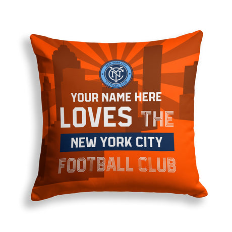 Pixsona New York City Football Club Skyline Throw Pillow | Personalized | Custom