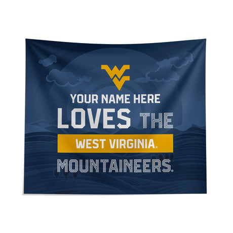 Pixsona West Virginia Mountaineers Skyline Tapestry | Personalized | Custom