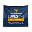 Pixsona West Virginia Mountaineers Skyline Tapestry | Personalized | Custom