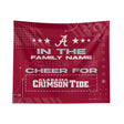 Pixsona Alabama Crimson Tide Cheer Tapestry | Personalized | Custom