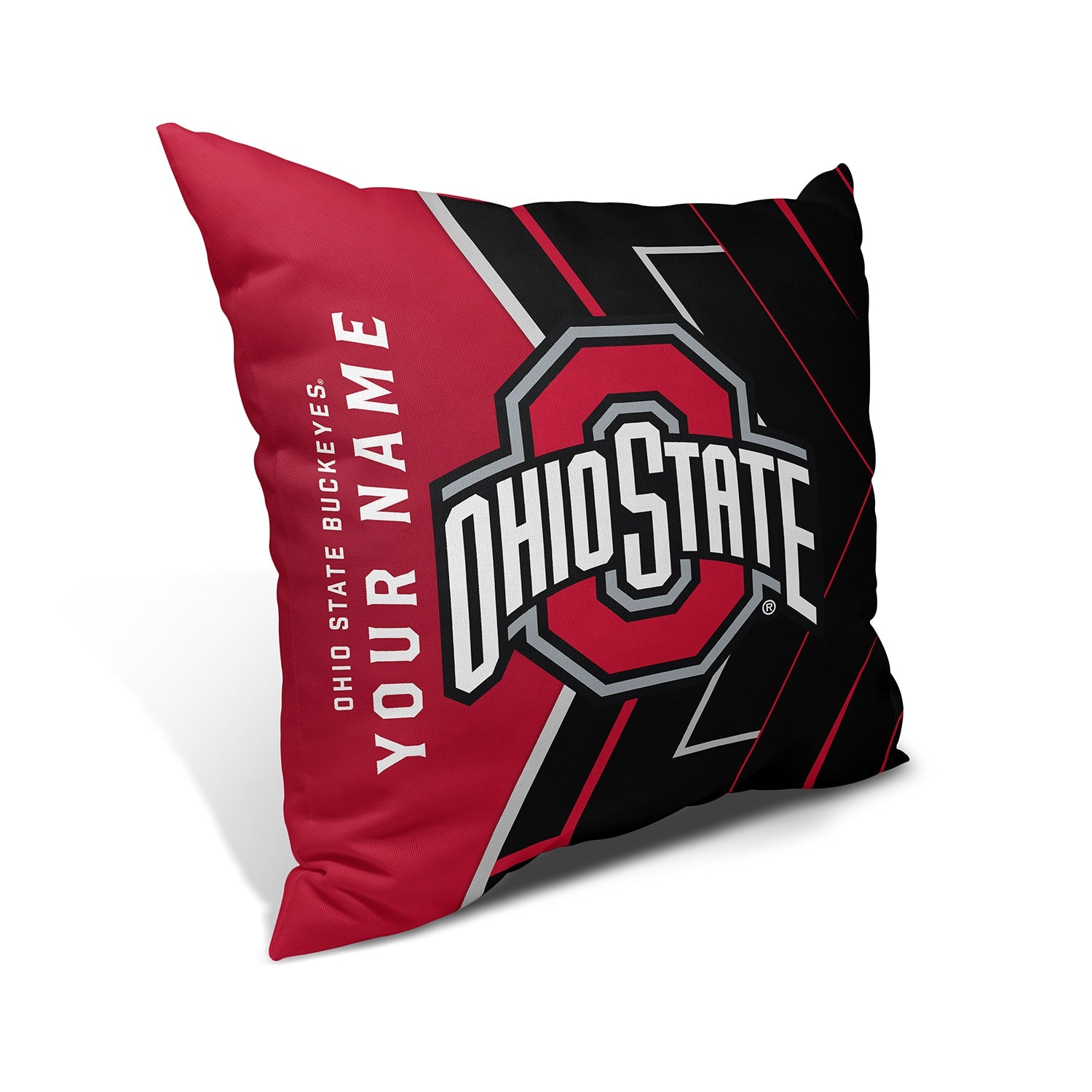 Pixsona Throw Pillows Licensed Ohio State Buckeyes Glow Throw Pillow | Personalized | Custom
