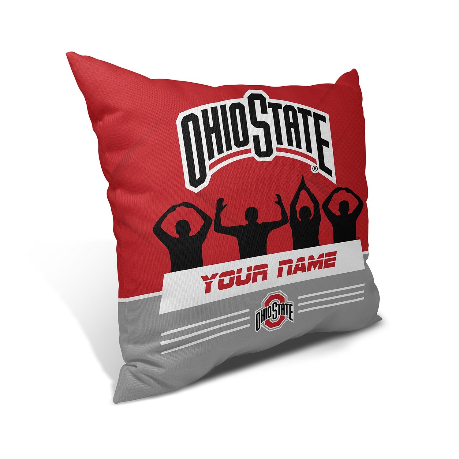 Pixsona Throw Pillows Licensed Ohio State Buckeyes Silhouette Throw Pillow | Personalized | Custom