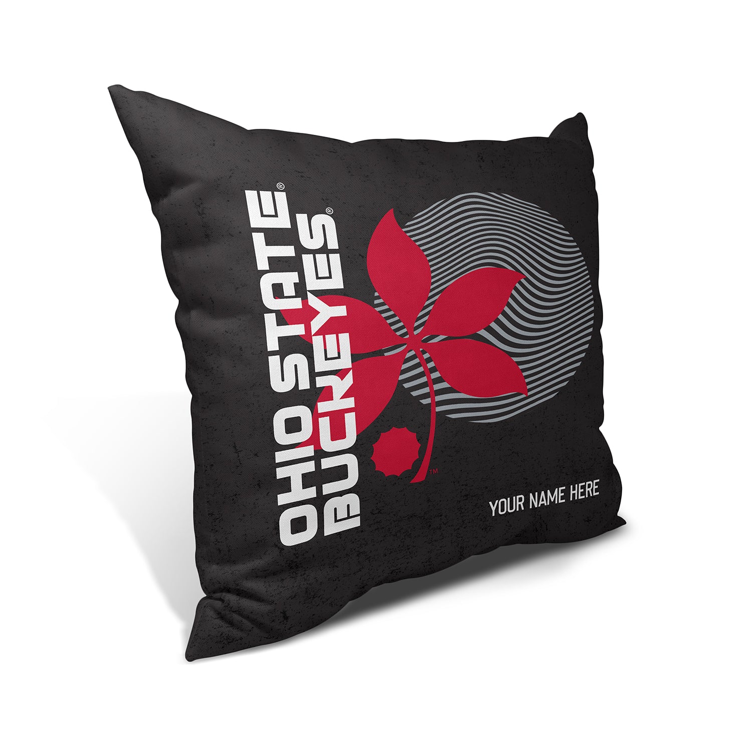 Pixsona Throw Pillows Licensed Ohio State Buckeye Leaf Throw Pillow | Personalized | Custom