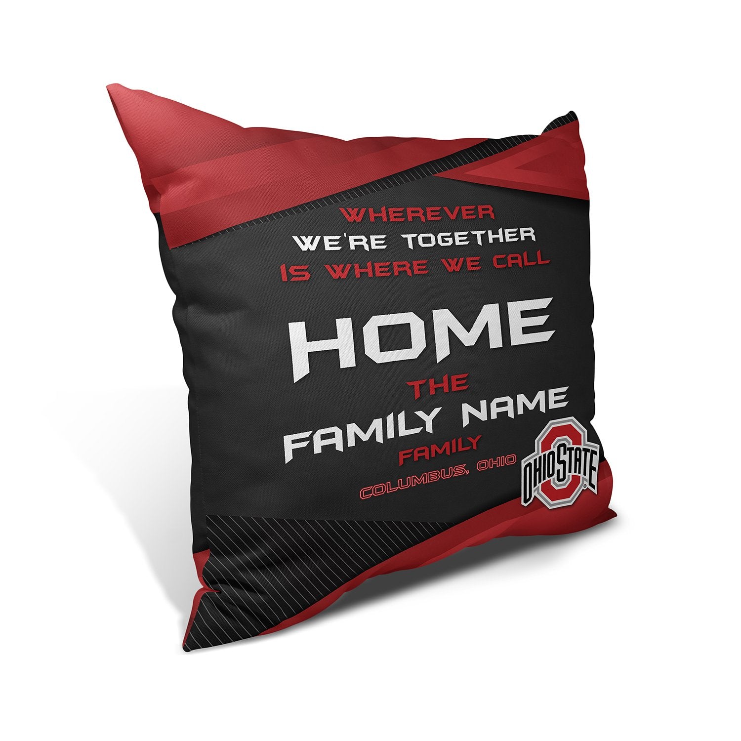 Pixsona Throw Pillows Licensed Ohio State Together We're Home Throw Pillow | Personalized | Custom