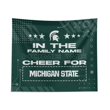 Pixsona Michigan State Spartans Cheer Tapestry | Personalized | Custom