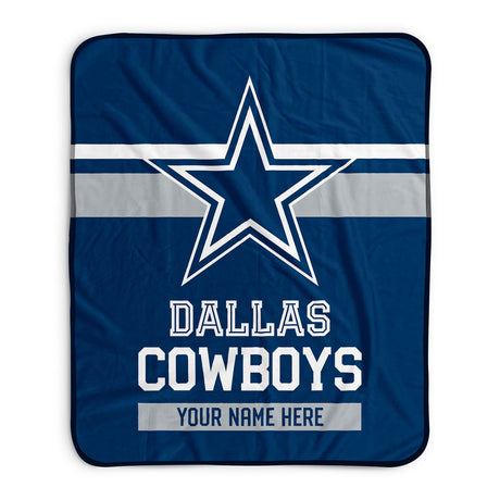 Pixsona Dallas Cowboys Stripes Pixel Fleece Blanket | Personalized | Custom