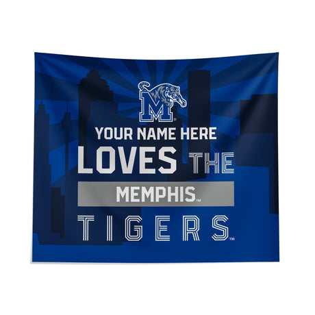Pixsona Memphis Tigers Skyline Tapestry | Personalized | Custom