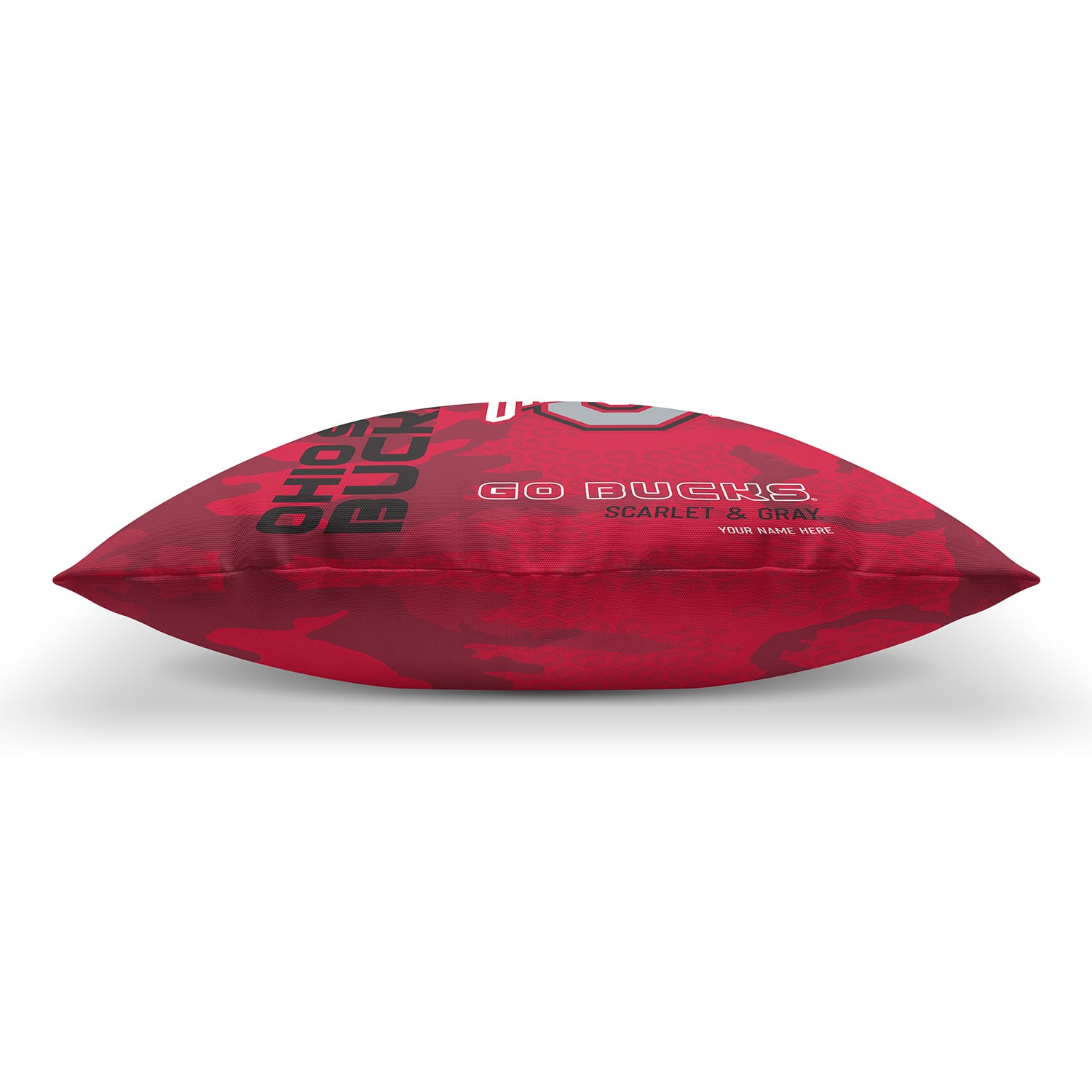 Pixsona Throw Pillows Licensed Ohio State Buckeyes Red Camo Throw Pillow | Personalized | Custom