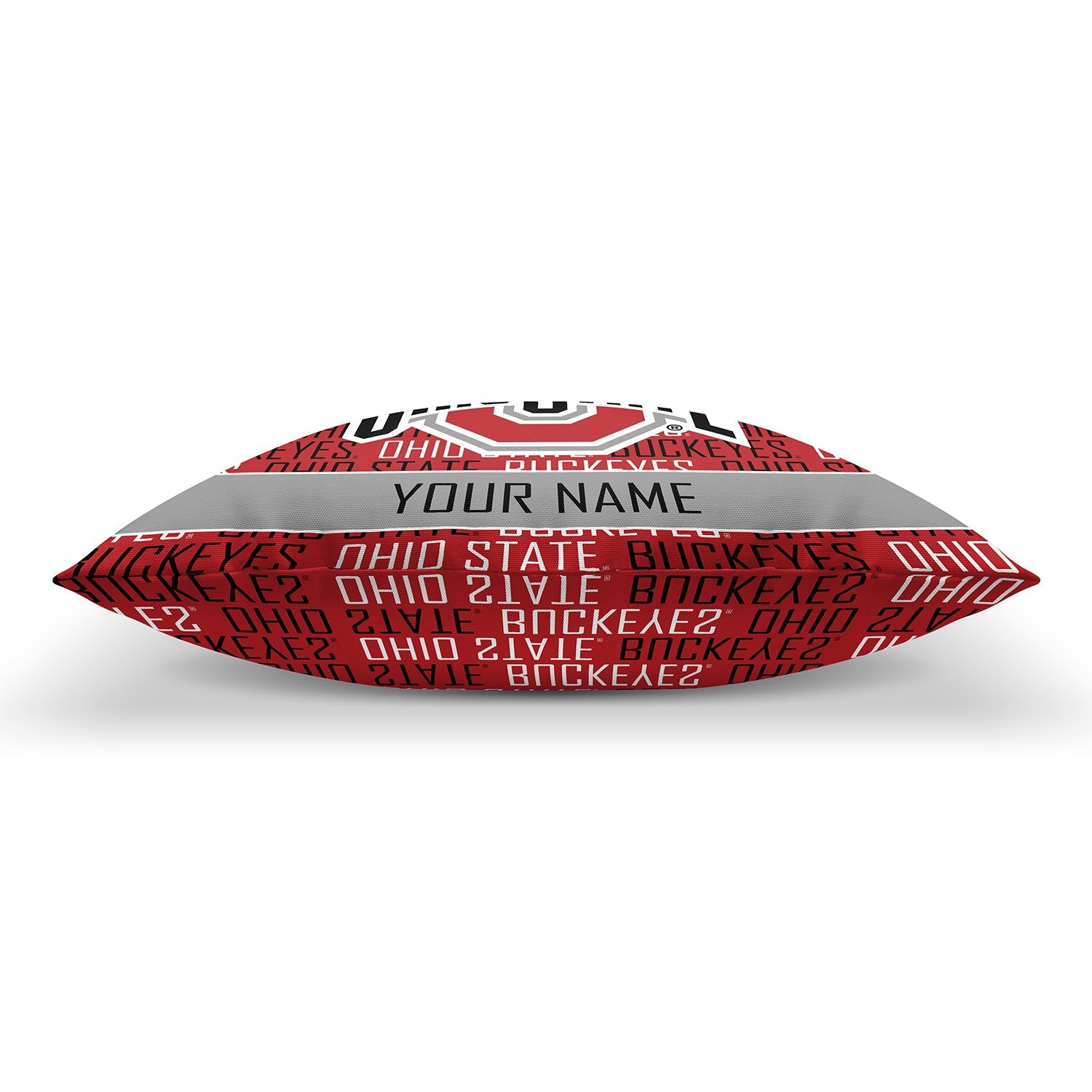 Pixsona Throw Pillows Licensed Ohio State Buckeyes Name Pattern Throw Pillow | Personalized | Custom