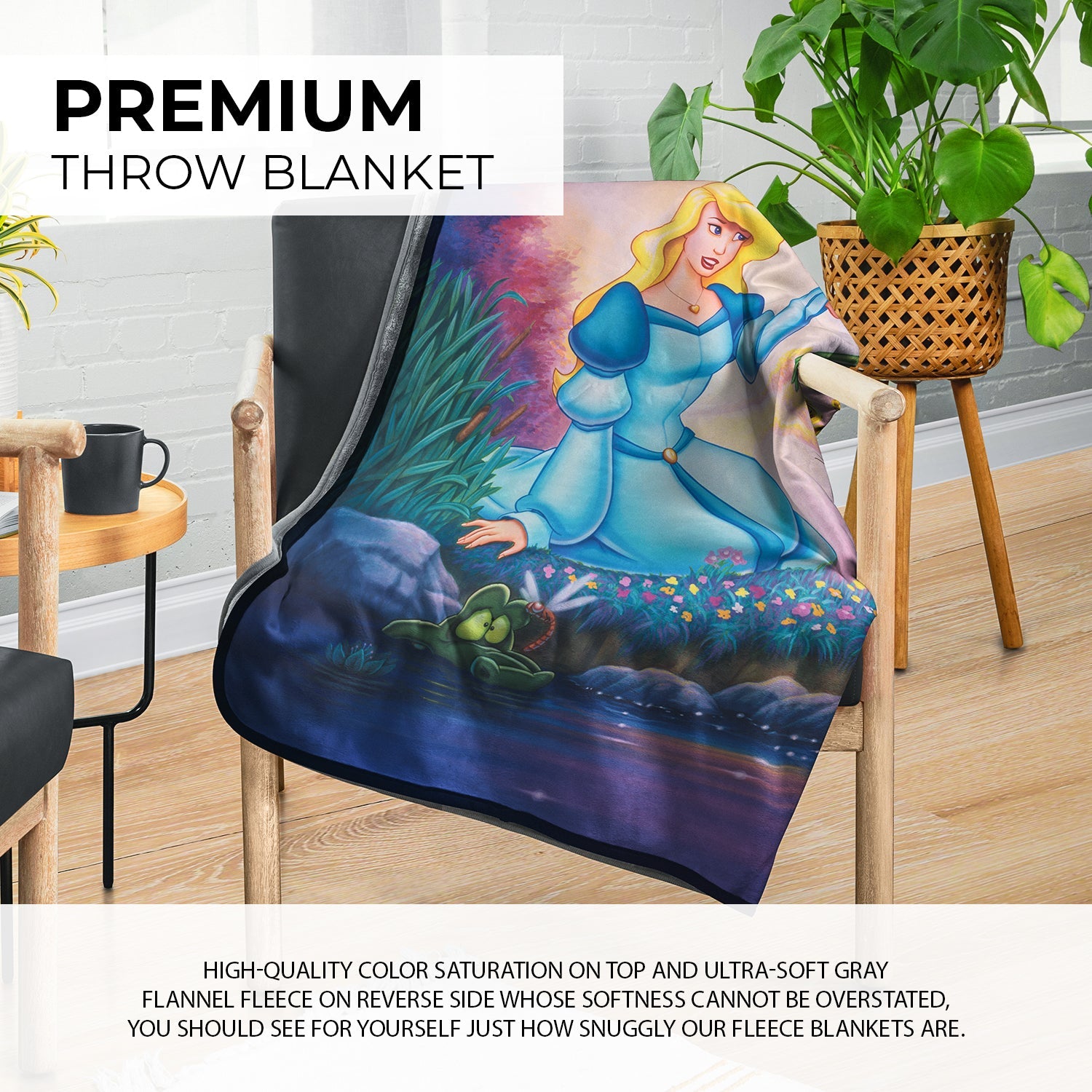 Pixsona Pixel Fleece Licensed Swan Princess Forest Poster Pixel Fleece Blanket