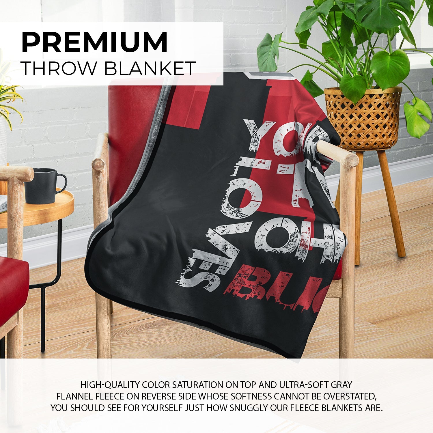 Pixsona Pixel Fleece Licensed The Ohio State Buckeyes Skyline Pixel Fleece Blanket | Personalized | Custom