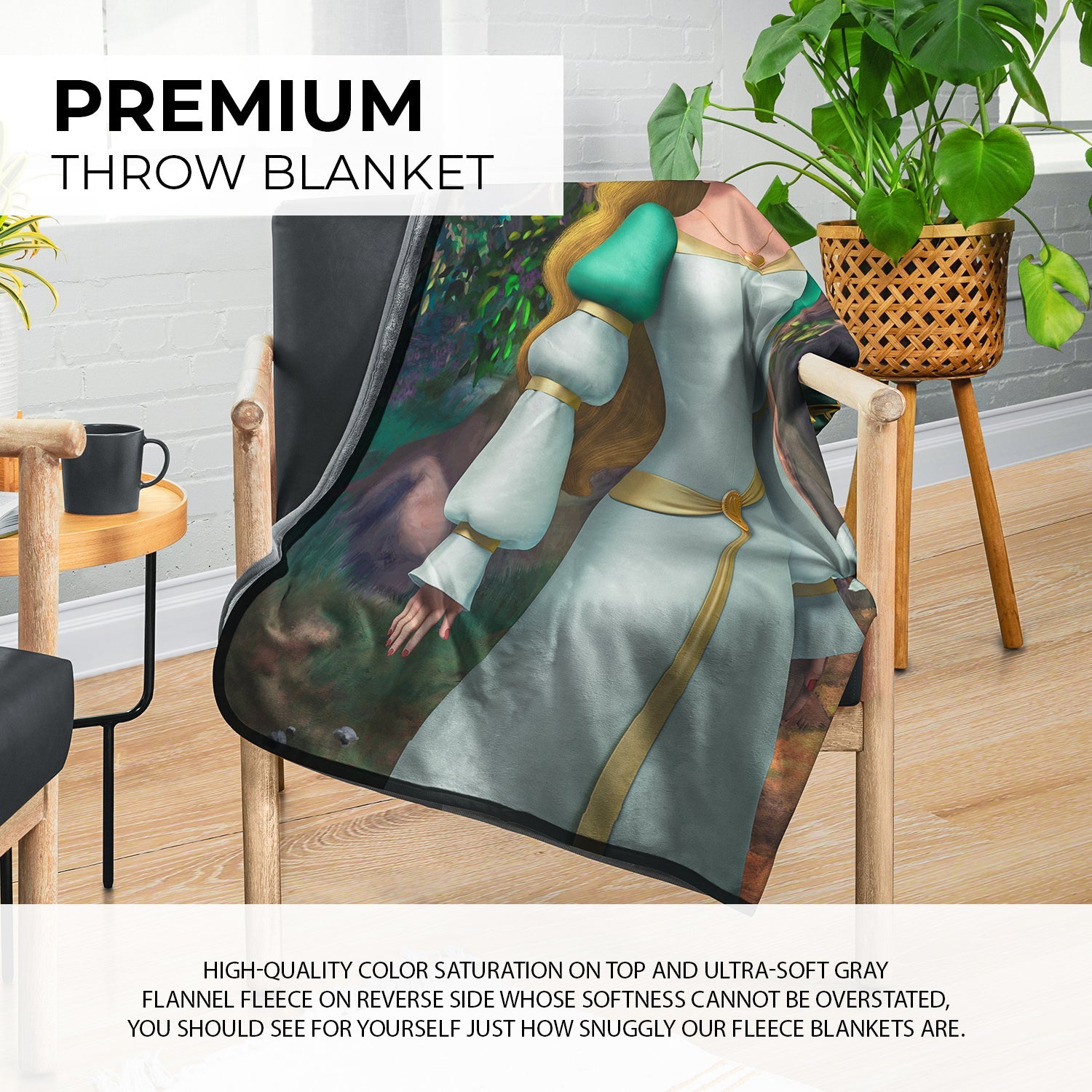 Pixsona Pixel Fleece Licensed Swan Princess Forest Pixel Fleece Blanket
