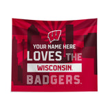Pixsona Wisconsin Badgers Skyline Tapestry | Personalized | Custom