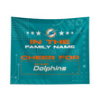 Pixsona Miami Dolphins Cheer Tapestry | Personalized | Custom