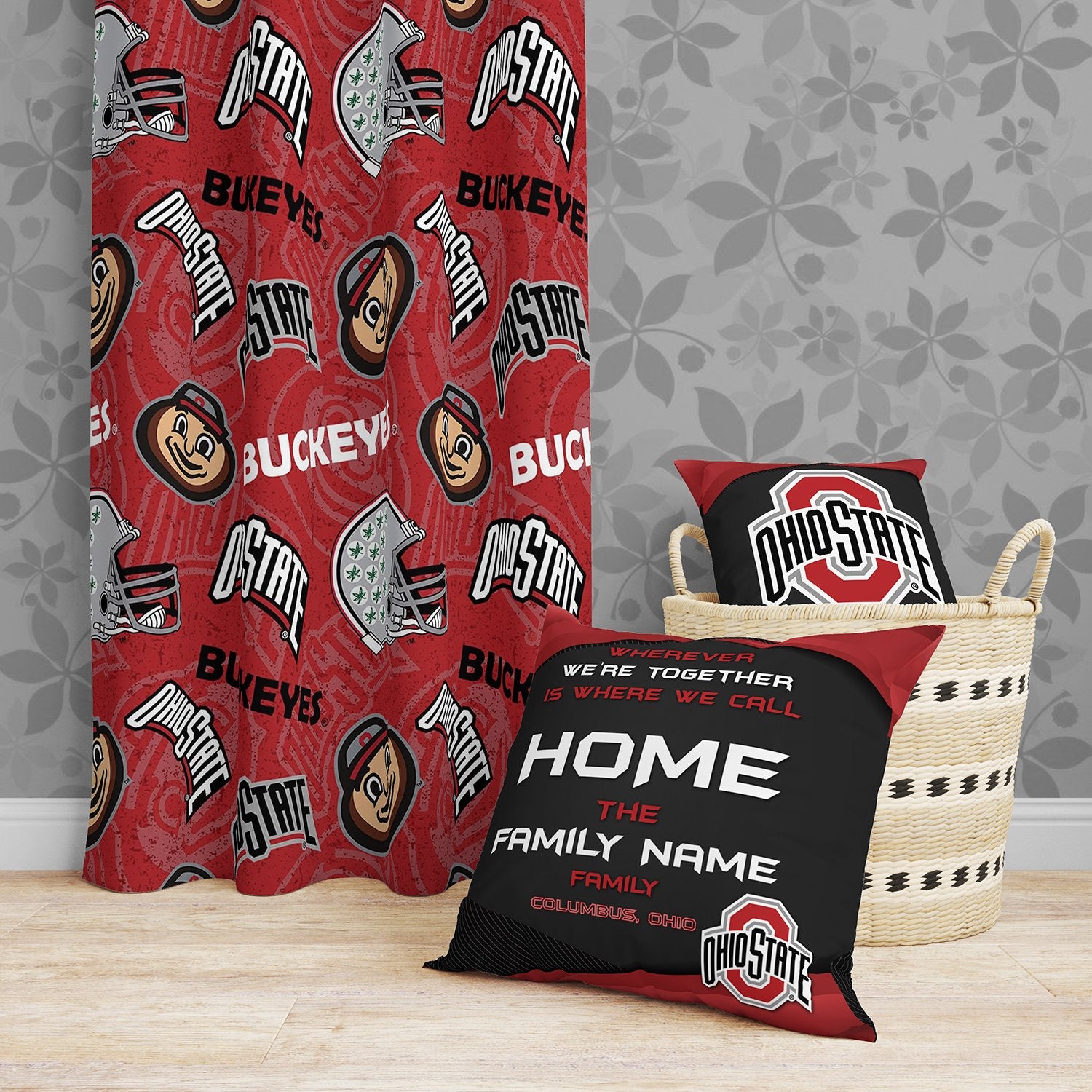 Pixsona Throw Pillows Licensed Ohio State Together We're Home Throw Pillow | Personalized | Custom
