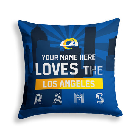 Pixsona Los Angeles Rams Skyline Throw Pillow | Personalized | Custom