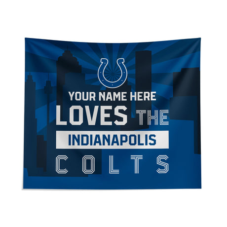 Pixsona Indianapolis Colts Skyline Tapestry | Personalized | Custom