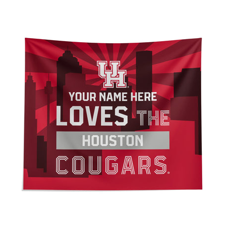 Pixsona Houston Cougars Skyline Tapestry | Personalized | Custom