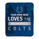 Pixsona Indianapolis Colts Skyline Pixel Fleece Blanket | Personalized | Custom