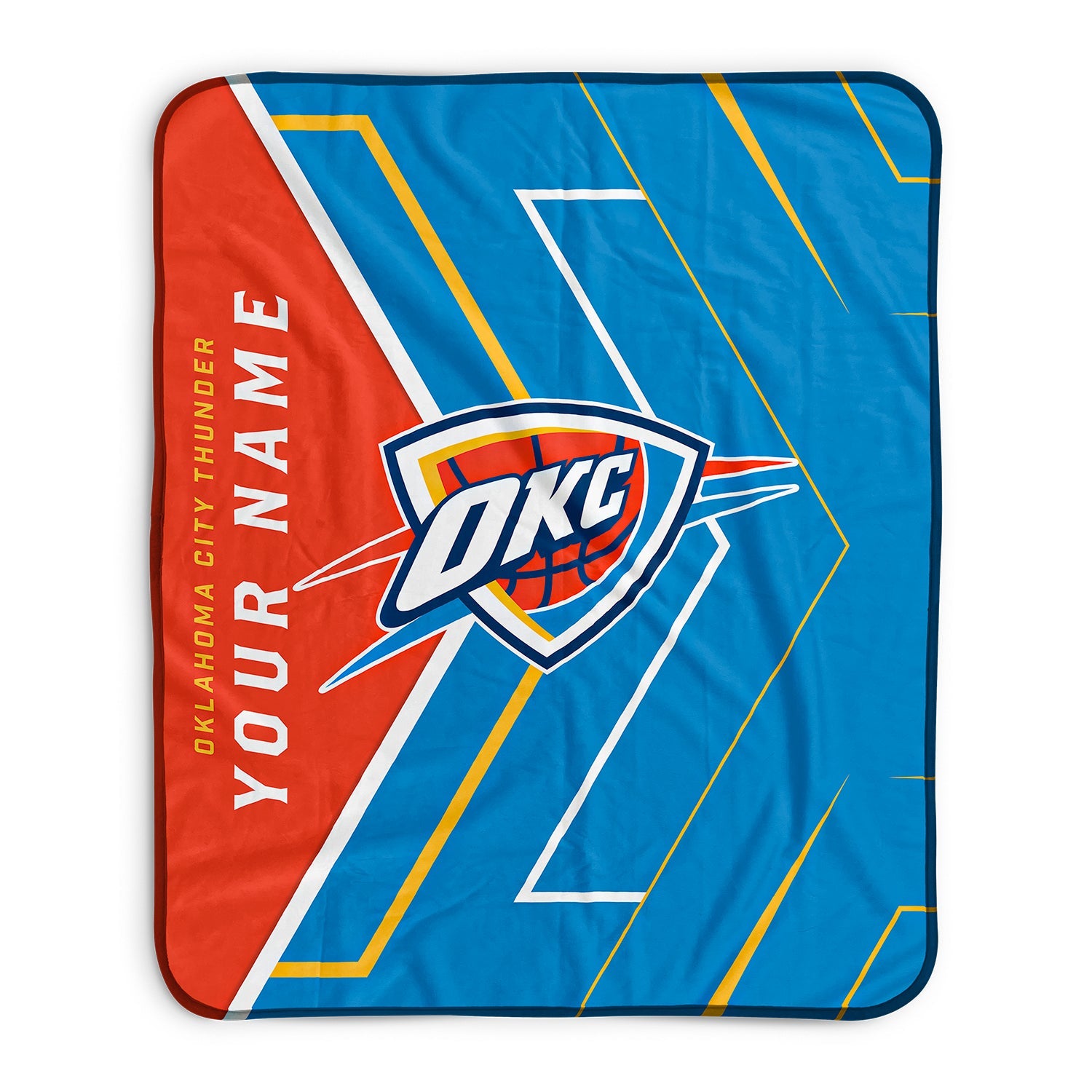 Pixsona Oklahoma City Thunder Glow Pixel Fleece Blanket | Personalized | Custom
