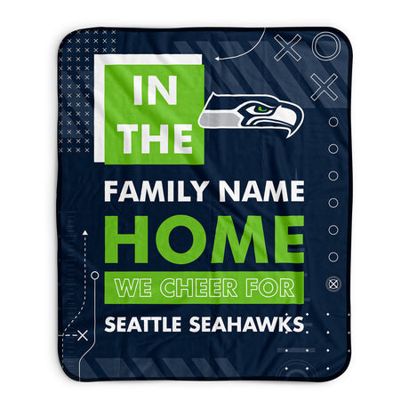 Pixsona Seattle Seahawks Cheer Pixel Fleece Blanket | Personalized | Custom