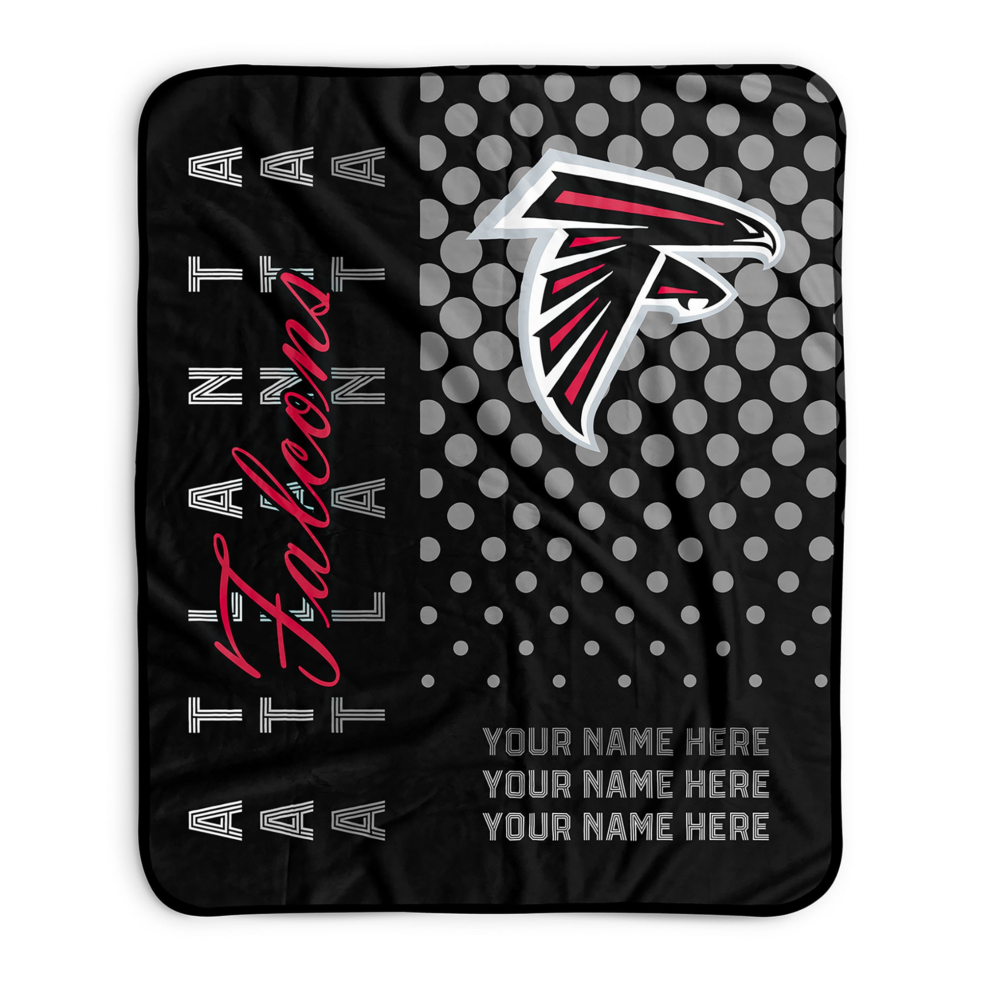 Pixsona Pixel Fleece Blankets Atlanta Falcons Halftone Pixel Fleece Blanket | Personalized | Custom