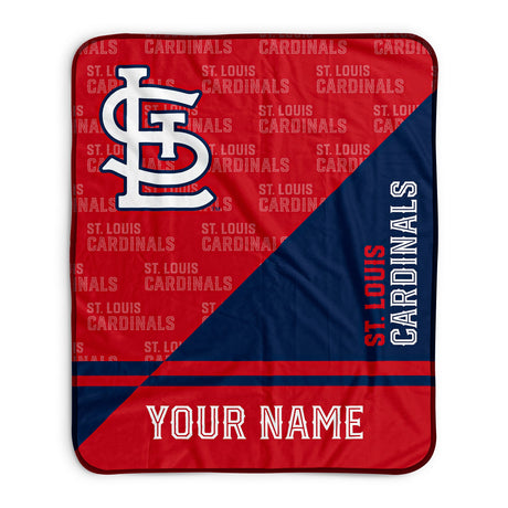 Pixsona St. Louis Cardinals Split Pixel Fleece Blanket | Personalized | Custom