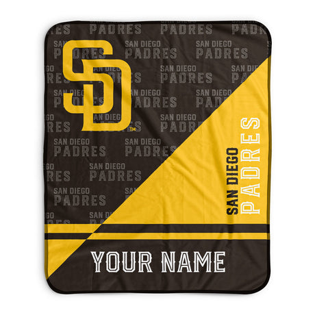 Pixsona San Diego Padres Split Pixel Fleece Blanket | Personalized | Custom