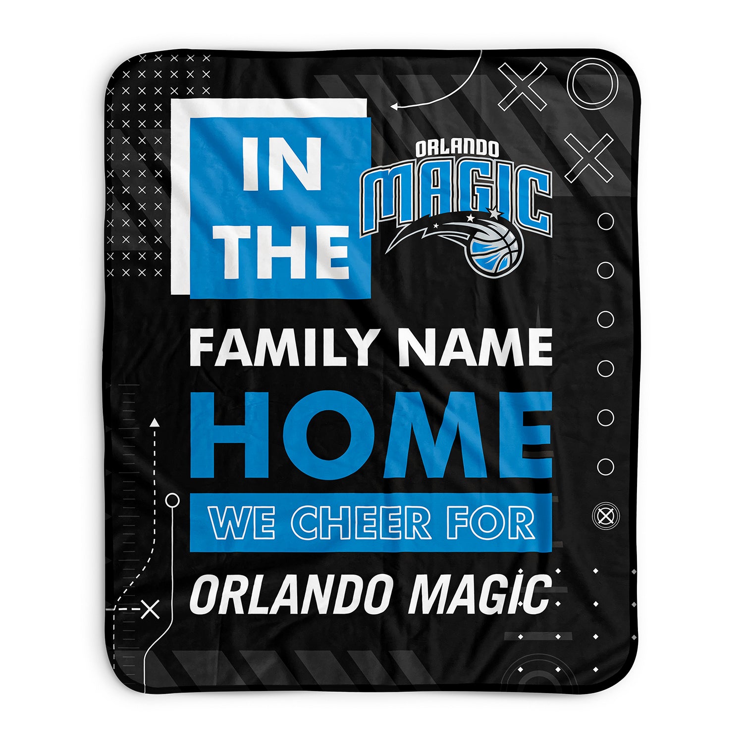 Pixsona Orlando Magic Cheer Pixel Fleece Blanket | Personalized | Custom