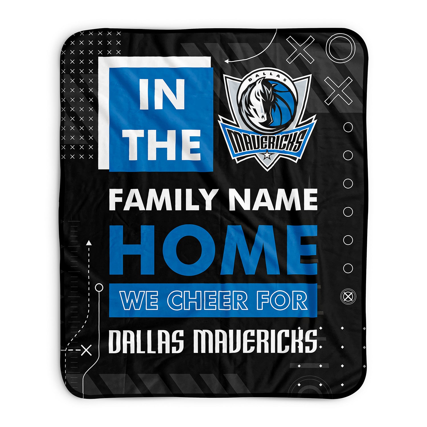 Pixsona Dallas Mavericks Cheer Pixel Fleece Blanket | Personalized | Custom