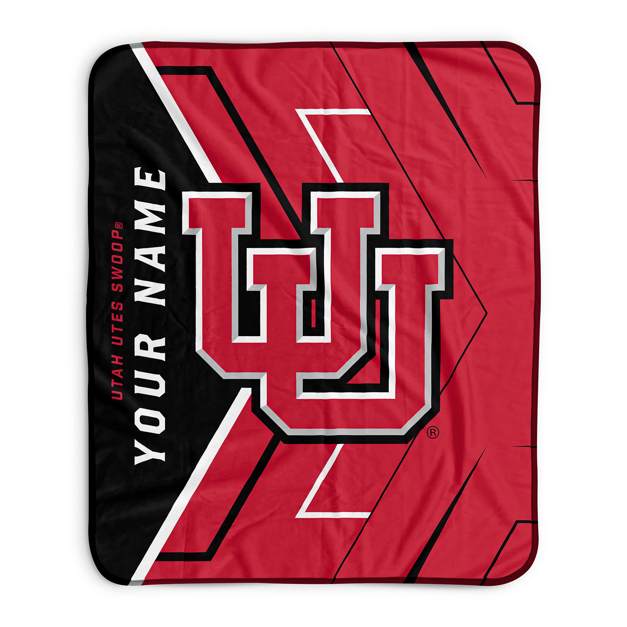 Pixsona Utah Utes Glow Pixel Fleece Blanket | Personalized | Custom