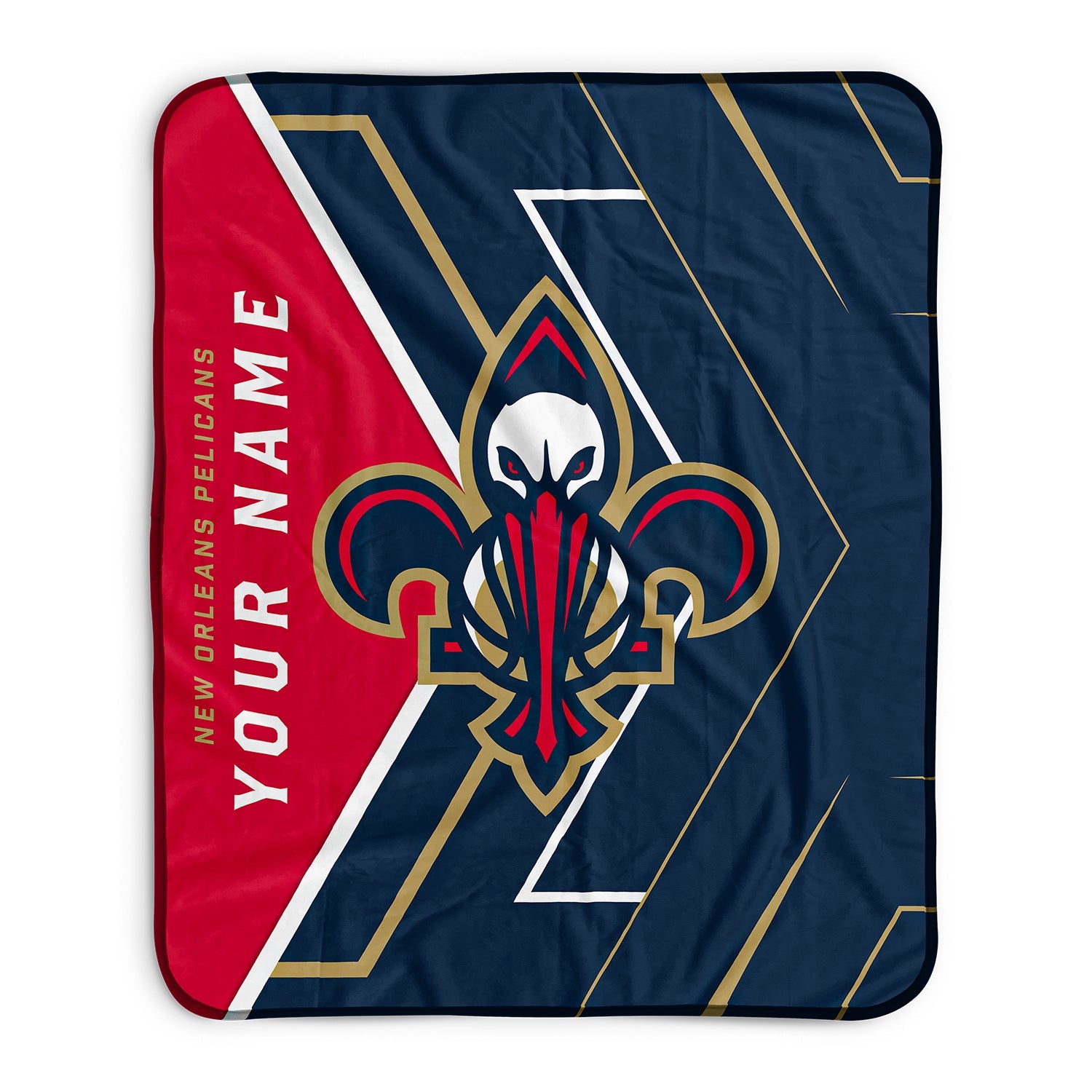 Pixsona New Orleans Pelicans Glow Pixel Fleece Blanket | Personalized | Custom