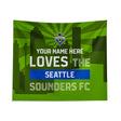 Pixsona Seattle Sounders FC Skyline Tapestry | Personalized | Custom