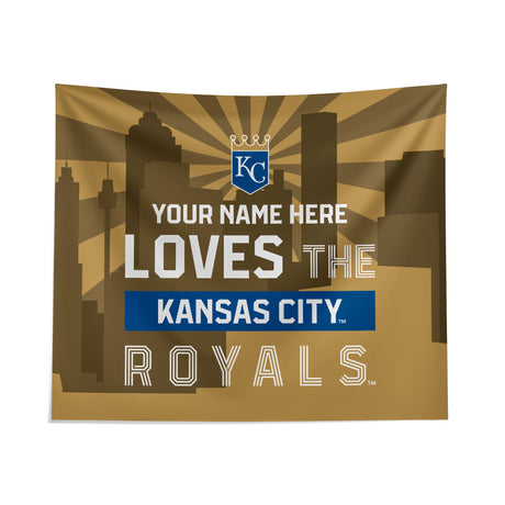 Pixsona Kansas City Royals Skyline Tapestry | Personalized | Custom