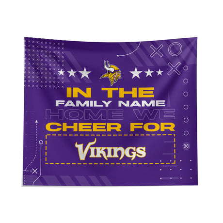 Pixsona Minnesota Vikings Cheer Tapestry | Personalized | Custom