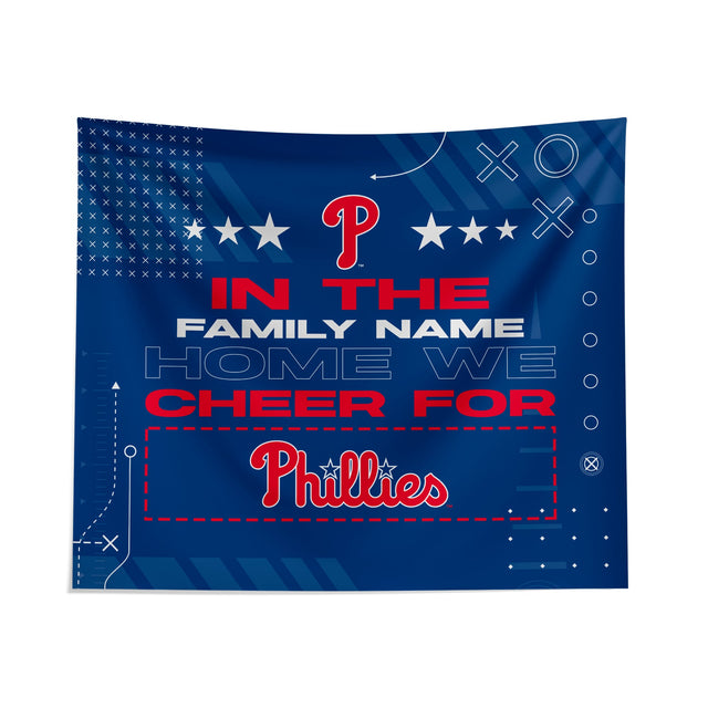 Pixsona Philadelphia Phillies Cheer Tapestry | Personalized | Custom